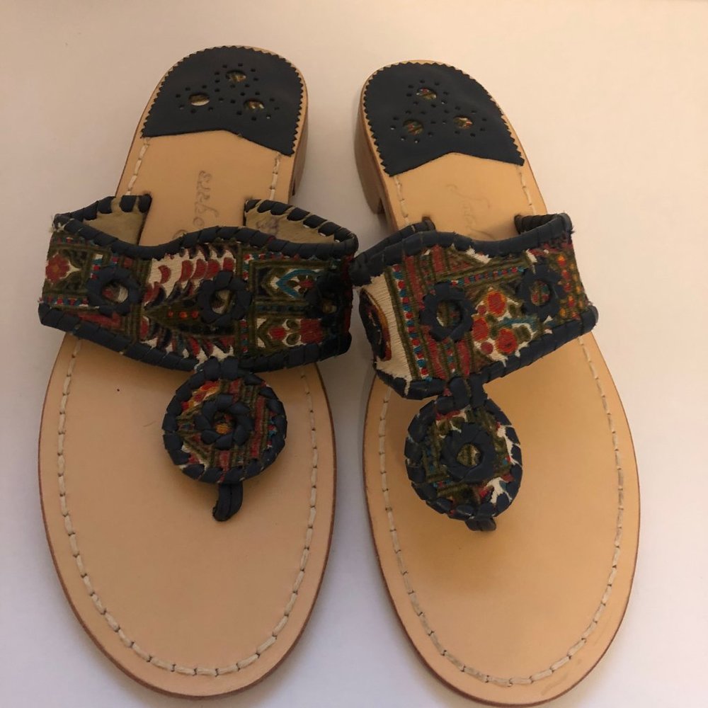 Jack Rogers Multicolor Pattern Classic Sandals